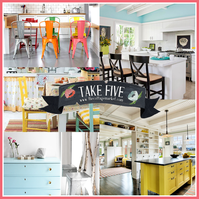 Take 5: All about a pops of color in your white kitchen - The ...