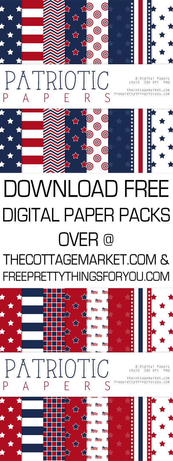 Free Printable Patriotic Banner Set The Cottage Market